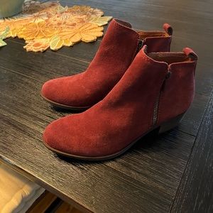 Lucky Brand suede burgundy bootie.